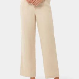 Forever New Baige Linen Regular Fit High Rise Pants-picture-25