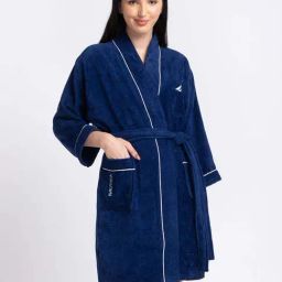 Nautica Highline Beige Cotton 500 GSM Ultra Soft Bath Robe-picture-31