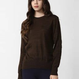 Van Heusen Brown Regular Fit Sweater-45
