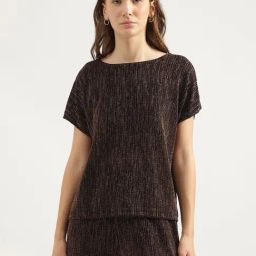 United Colors of Benetton Black Self Top-image-76