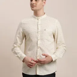 Turtle Beige Slim Fit Printed Shirt-picture-10