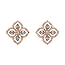 Emori 18k Rose Gold & Diamond Brilliant Floral Stud Earrings-image-30