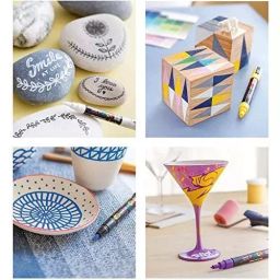 Uni Posca PC-3M 0.9-1.3 mm Fine Tip White Ink Water Based Paint Marker (Pack of 6 Pcs) image 5