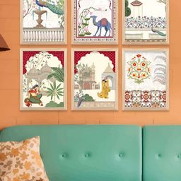 Kotart Brown & Red 6 and more Piece Wood Birds and Animals Wall Paintings-picture-10