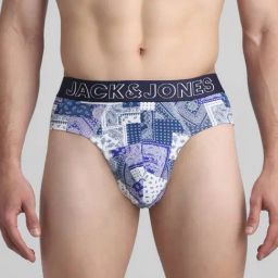 Jack & Jones Navy Blazer Regular Fit Printed Briefs-image-28