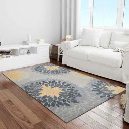 Presto Grey Polyester Washable Carpet-37