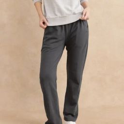 RAREISM Grey Cotton Blend Solid Trackpants-image-105