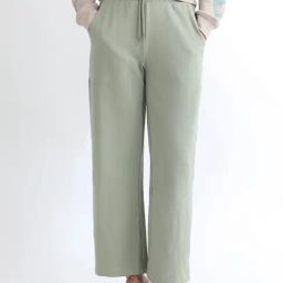 RAREISM Green Cotton Blend Solid Trackpants-image-88