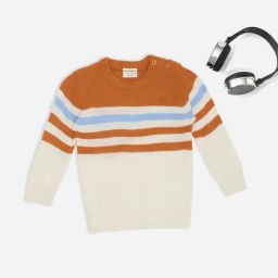 Pantaloons Baby Boys Bird Of Paradise Acrylic Color Block Sweater-picture-29