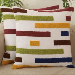 Jamio Firati Multicolor Cotton Embroidery Cushion Cover - Set of 2-image-15