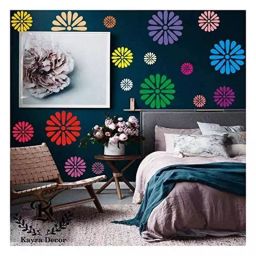 Kayra Decor Geometric 16x24 Inch Wall Design Stencil Painting KHS402-3