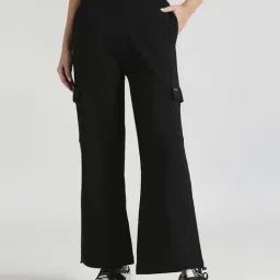 Pepe Jeans Black Cotton Mid Rise Flared Pants-picture-41