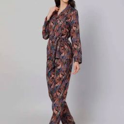 Drape in Vogue Multicolored Print Pyjama Sets image 3