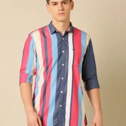 Allen Solly Multicolored Cotton Regular Fit Striped Shirt-image-82