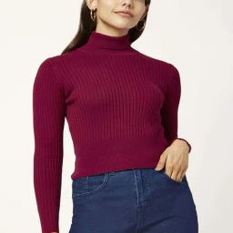 People by Pantaloons Pink Striped Sweater-image-30