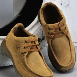 Woodland Men's Camel Derby Shoes-image-85
