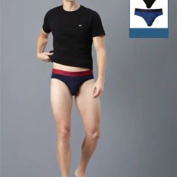 Force NXT Black & Blue Cotton Regular Fit Briefs - Pack Of 3-image-56