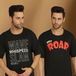 Vimal Jonney Black Regular Fit Printed T-Shirt-picture-2