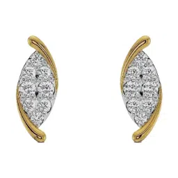 Emori 18k Yellow Gold & Diamond Radiant Glow Stud Earrings-image-54