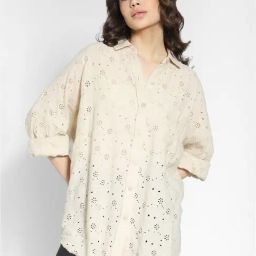 American Eagle Outfitters Beige Embroidered Shirt-picture-46