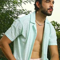 Campus Sutra Green Regular Fit Embroidered Shirt-image-58