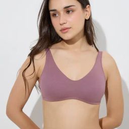 Wunderlove by Westside Mauve Non-Padded Cotton-Blend Bra-picture-35