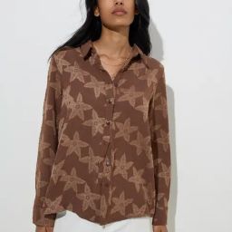 LOV by Westside Brown Floral Printed Shirt-image-37