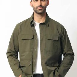 Rare Rabbit Green Regular Fit Solid Jacket-image-9