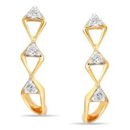 Mia By Tanishq Mia Icicles 14k Gold Endless Horizon Stud Earrings-image-6