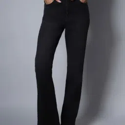 High Star Black Regular Fit High Rise Jeans-image-17