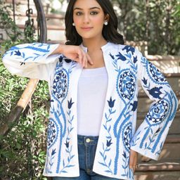 Zolo Label Women Floral Lightweight Crop Puffer Jacket-24