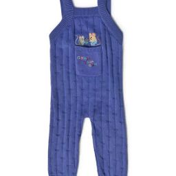 MiArcus Kids Blue Cotton Embroidered Dungaree-image-86