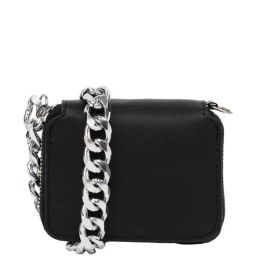 HauteSauce Black Textured Zip Around Wallet for Women-13