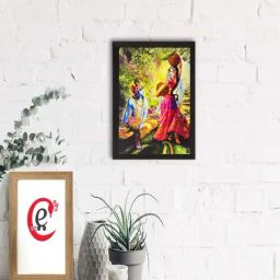 eCraftIndia Lord Krishna Matt Textured UV Art Painting-41