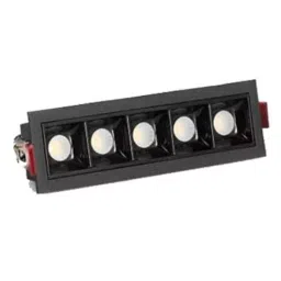 LumoGen 10 W Cool White 5 Eye LED Linear Cob light Black Body with Black Reflector-36