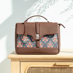 ZOUK Mughal Garden Printed Structured Satchel-18
