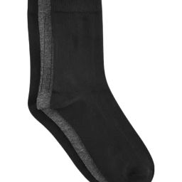 Byford by Pantaloons Black Solid Formal Socks - Pack of 3-image-10