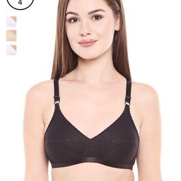 Bodycare Women Pack of 4 Solid Everyday Bra E1507BSWW-55