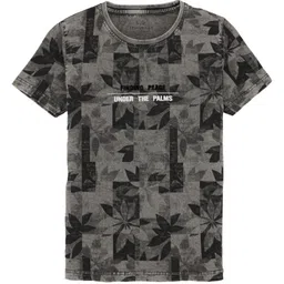 Status Quo Boys Printed Tropical Pure Cotton Applique T-shirt-image-40