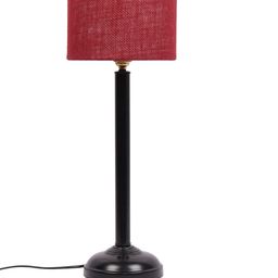 Devansh Red & Black Solid Traditional Buffet Table Lamp with Shade image 4