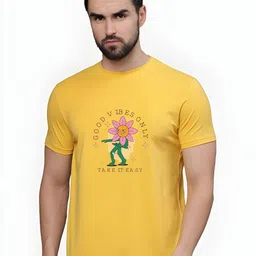 KaamBhari Graphic Printed Round Neck Pure Cotton Regular Fit T-shirt-picture-9