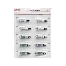 IDEC UP Series Small Indicator Light Round Projection Built-In Resistor, UP7-2478GPN10 (Set of 10)-picture-41