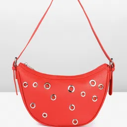 French Connection Structured Shoulder Bag with Cut Work-39