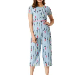 Miss Chase Blue Floral Print Jumpsuit-image-28
