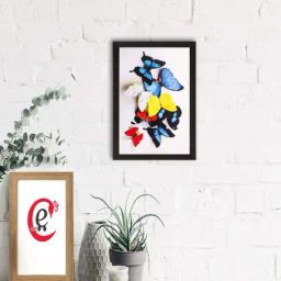 eCraftIndia Colorful Butterflies Matt Textured UV Art Painting-image-69