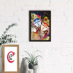 eCraftIndia Radha Krishna Matt Textured UV Art Painting-25