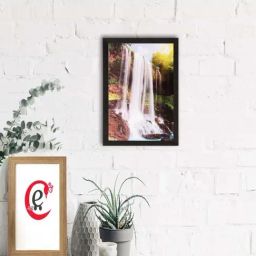 eCraftIndia Waterfall View Matt Textured UV Art Painting-17