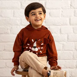 TIDY SLEEP Boys Printed Antimicrobial Hooded Sweatshirt-35