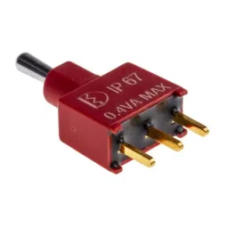 RS PRO Toggle Switch PCB Mount On-Off-On SPDT Through Hole Terminal, 7346984P-85