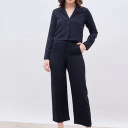 Styli Cropped Blazer With Straight Tailored Trouser-image-74